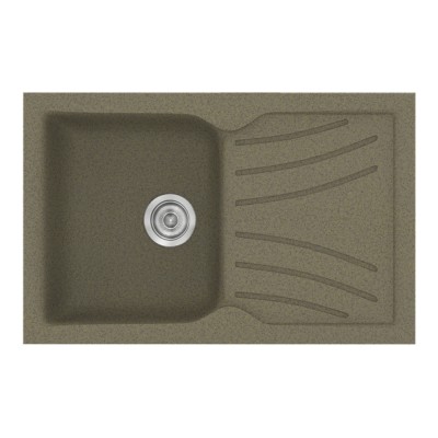 Νεροχύτης συνθετικός γρανίτη Sanitec Classic 337 86x50cm σε χρώμα 41. Granite Rust