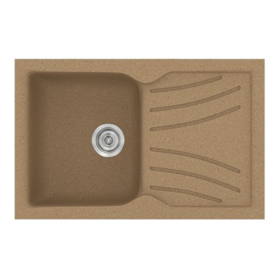 Νεροχύτης συνθετικός γρανίτη Sanitec Classic 337 86x50cm σε χρώμα 46. Granite Celtic Stone