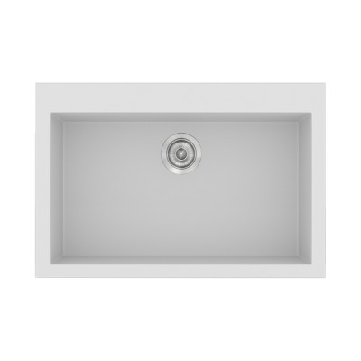 Νεροχύτης συνθετικός γρανίτη Sanitec Classic 338 70x50cm σε χρώμα 00. White