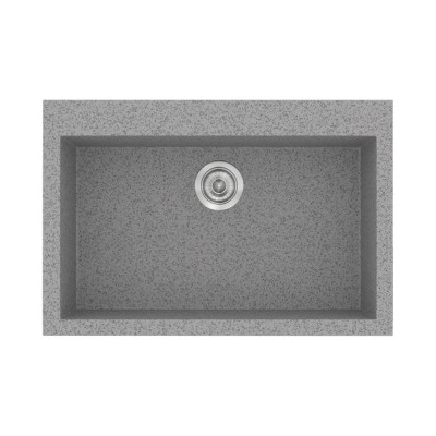 Νεροχύτης συνθετικός γρανίτη Sanitec Classic 338 70x50cm σε χρώμα 04. Granite Grey