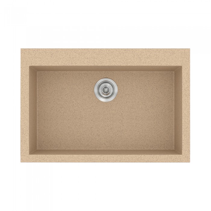 Νεροχύτης συνθετικός γρανίτη Sanitec Classic 338 70x50cm σε χρώμα 10. Granite Beige
