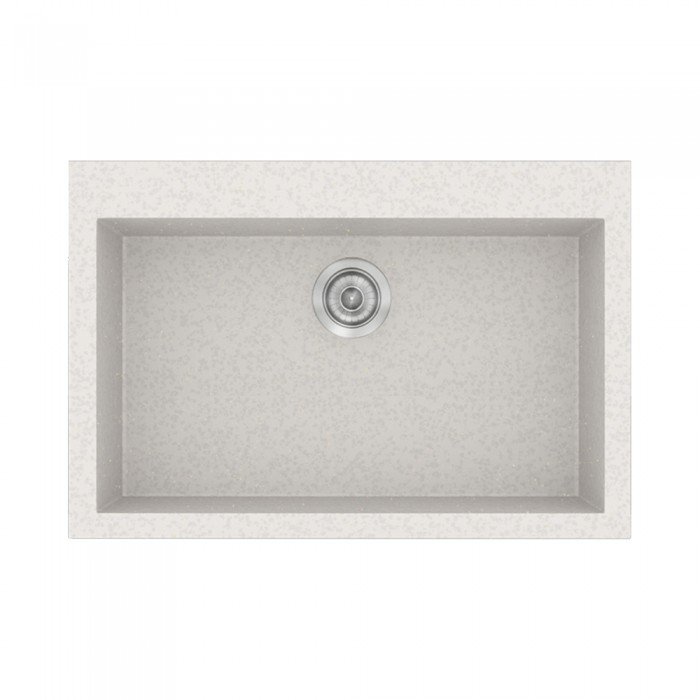 Νεροχύτης συνθετικός γρανίτη Sanitec Classic 338 70x50cm σε χρώμα 14. Metallic Ice