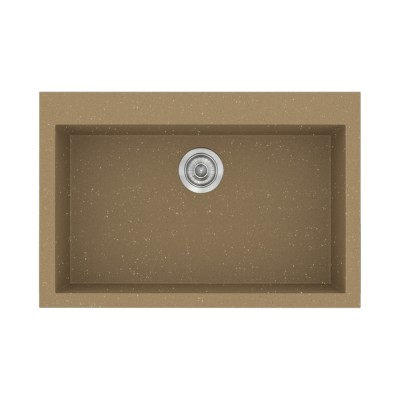 Νεροχύτης συνθετικός γρανίτη Sanitec Classic 338 70x50cm σε χρώμα 16. Metallic Coffee