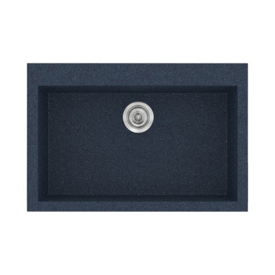 Νεροχύτης συνθετικός γρανίτη Sanitec Classic 338 70x50cm σε χρώμα 18. Granite Blue