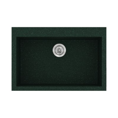 Νεροχύτης συνθετικός γρανίτη Sanitec Classic 338 70x50cm σε χρώμα 19. Granite Green