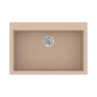 Νεροχύτης συνθετικός γρανίτη Sanitec Classic 338 70x50cm σε χρώμα 21. Granite Sand