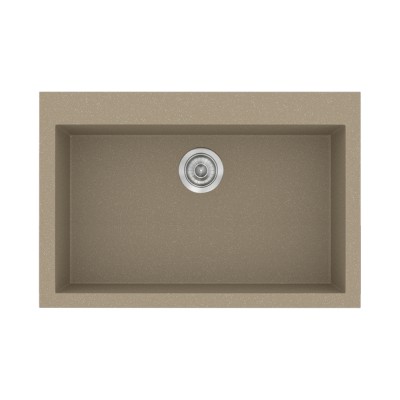 Νεροχύτης συνθετικός γρανίτη Sanitec Classic 338 70x50cm σε χρώμα 42. Granite Taupe