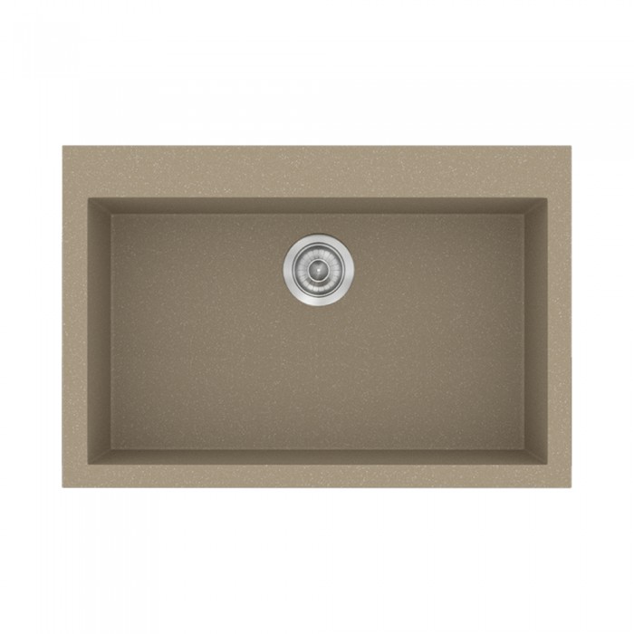 Νεροχύτης συνθετικός γρανίτη Sanitec Classic 338 70x50cm σε χρώμα 42. Granite Taupe
