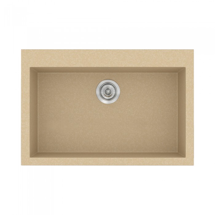 Νεροχύτης συνθετικός γρανίτη Sanitec Classic 338 70x50cm σε χρώμα 45. Granite Cappucino