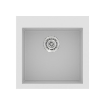 Νεροχύτης συνθετικός γρανίτη Sanitec Classic 339 50x50cm σε χρώμα 00. White