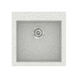 Νεροχύτης συνθετικός γρανίτη Sanitec Classic 339 50x50cm σε χρώμα 01. Granite White