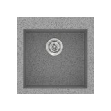 Νεροχύτης συνθετικός γρανίτη Sanitec Classic 339 50x50cm σε χρώμα 04. Granite Grey