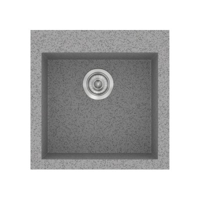 Νεροχύτης συνθετικός γρανίτη Sanitec Classic 339 50x50cm σε χρώμα 04. Granite Grey