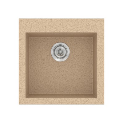 Νεροχύτης συνθετικός γρανίτη Sanitec Classic 339 50x50cm σε χρώμα 10. Granite Beige