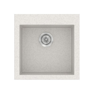 Νεροχύτης συνθετικός γρανίτη Sanitec Classic 339 50x50cm σε χρώμα 14. Metallic Ice