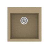 Νεροχύτης συνθετικός γρανίτη Sanitec Classic 339 50x50cm σε χρώμα 15. Metallic Cream