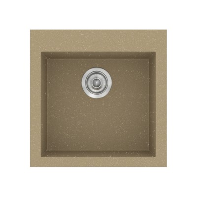 Νεροχύτης συνθετικός γρανίτη Sanitec Classic 339 50x50cm σε χρώμα 15. Metallic Cream