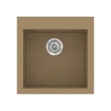 Νεροχύτης συνθετικός γρανίτη Sanitec Classic 339 50x50cm σε χρώμα 16. Metallic Coffee