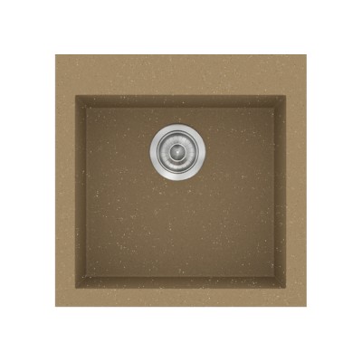 Νεροχύτης συνθετικός γρανίτη Sanitec Classic 339 50x50cm σε χρώμα 16. Metallic Coffee
