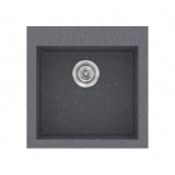 Νεροχύτης συνθετικός γρανίτη Sanitec Classic 339 50x50cm σε χρώμα 17. Metallic Silver