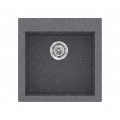 Νεροχύτης συνθετικός γρανίτη Sanitec Classic 339 50x50cm σε χρώμα 17. Metallic Silver