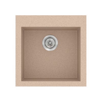 Νεροχύτης συνθετικός γρανίτη Sanitec Classic 339 50x50cm σε χρώμα 21. Granite Sand
