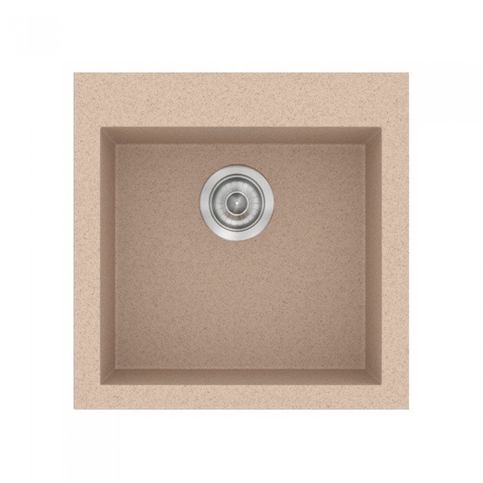 Νεροχύτης συνθετικός γρανίτη Sanitec Classic 339 50x50cm σε χρώμα 21. Granite Sand