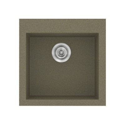 Νεροχύτης συνθετικός γρανίτη Sanitec Classic 339 50x50cm σε χρώμα 41. Granite Rust