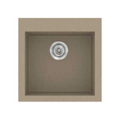 Νεροχύτης συνθετικός γρανίτη Sanitec Classic 339 50x50cm σε χρώμα 42. Granite Taupe