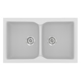 Νεροχύτης συνθετικός γρανίτη Sanitec Classic 340 78x50cm σε χρώμα 00. White