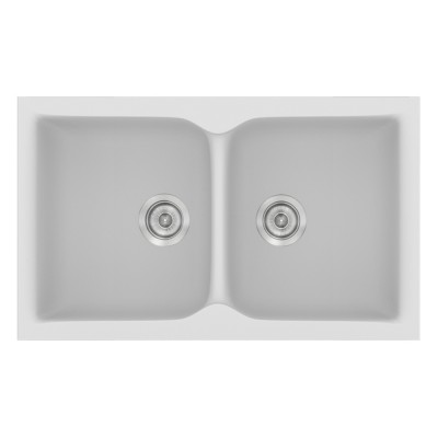 Νεροχύτης συνθετικός γρανίτη Sanitec Classic 340 78x50cm σε χρώμα 00. White