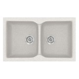 Νεροχύτης συνθετικός γρανίτη Sanitec Classic 340 78x50cm σε χρώμα 14. Metallic Ice