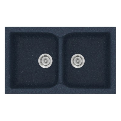 Νεροχύτης συνθετικός γρανίτη Sanitec Classic 340 78x50cm σε χρώμα 18. Granite Blue