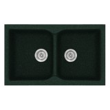 Νεροχύτης συνθετικός γρανίτη Sanitec Classic 340 78x50cm σε χρώμα 19. Granite Green