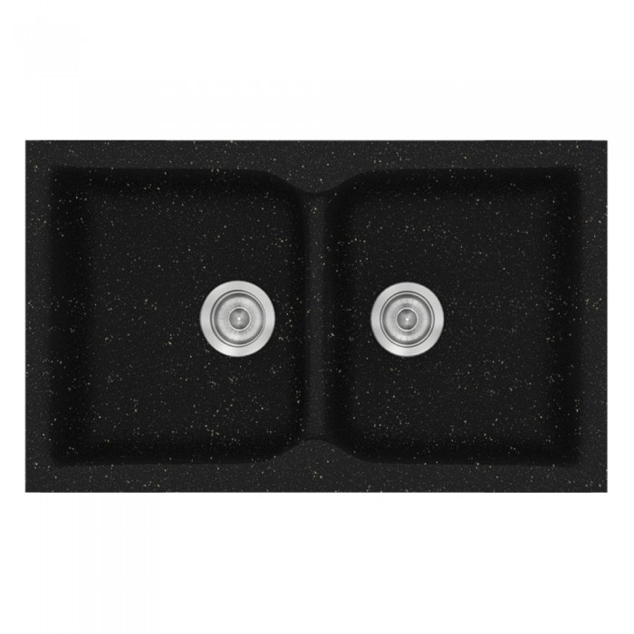 Νεροχύτης συνθετικός γρανίτη Sanitec Classic 340 78x50cm σε χρώμα 22. Metallic Space