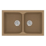 Νεροχύτης συνθετικός γρανίτη Sanitec Classic 340 78x50cm σε χρώμα 46. Granite Celtic Stone