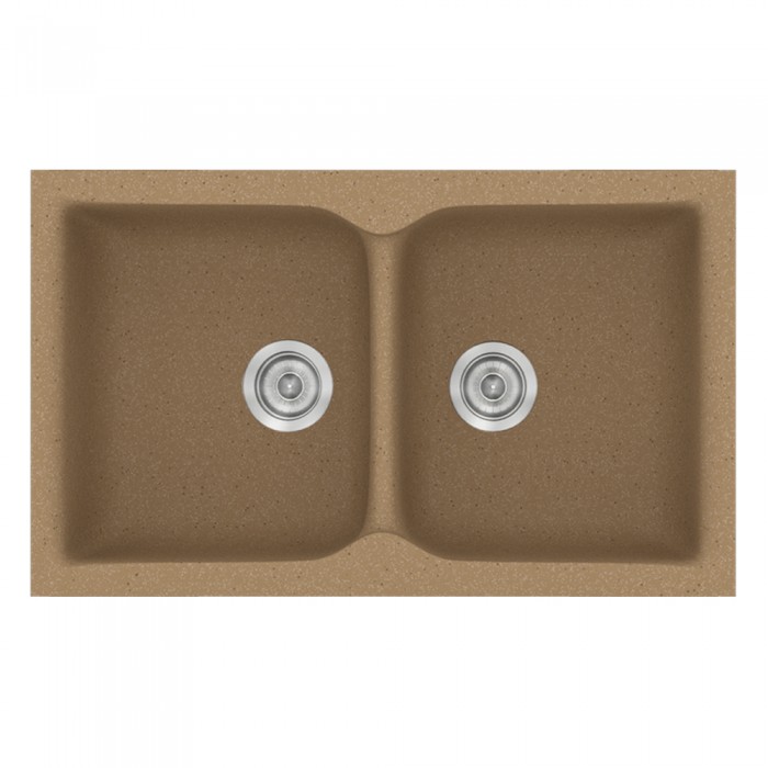 Νεροχύτης συνθετικός γρανίτη Sanitec Classic 340 78x50cm σε χρώμα 46. Granite Celtic Stone