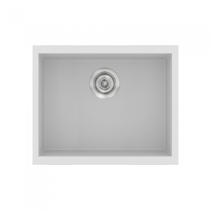 Νεροχύτης συνθετικός γρανίτη Sanitec Classic 341 50x40cm σε χρώμα 00. White