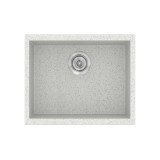 Νεροχύτης συνθετικός γρανίτη Sanitec Classic 341 50x40cm σε χρώμα 01. Granite White