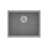 Νεροχύτης συνθετικός γρανίτη Sanitec Classic 341 50x40cm σε χρώμα 04. Granite Grey