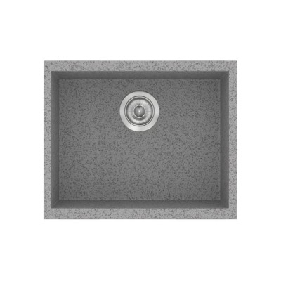 Νεροχύτης συνθετικός γρανίτη Sanitec Classic 341 50x40cm σε χρώμα 04. Granite Grey