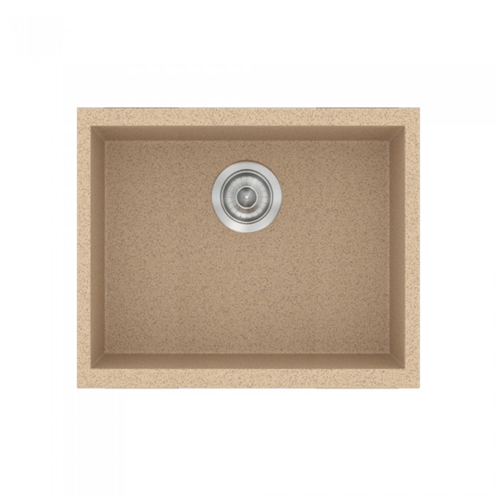 Νεροχύτης συνθετικός γρανίτη Sanitec Classic 341 50x40cm σε χρώμα 10. Granite Beige