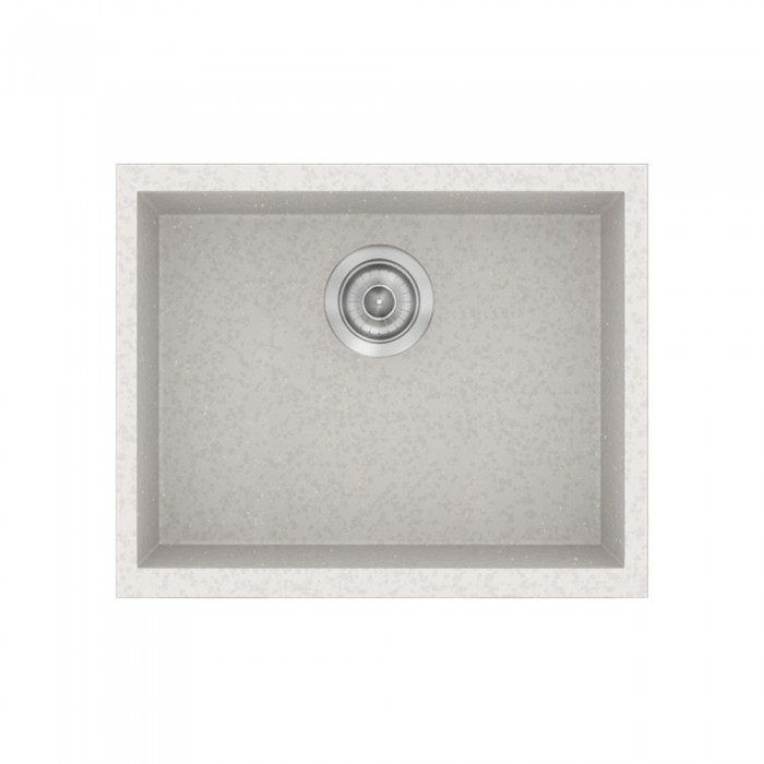 Νεροχύτης συνθετικός γρανίτη Sanitec Classic 341 50x40cm σε χρώμα 14. Metallic Ice