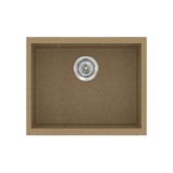 Νεροχύτης συνθετικός γρανίτη Sanitec Classic 341 50x40cm σε χρώμα 16. Metallic Coffee