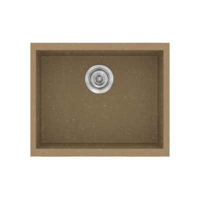 Νεροχύτης συνθετικός γρανίτη Sanitec Classic 341 50x40cm σε χρώμα 16. Metallic Coffee