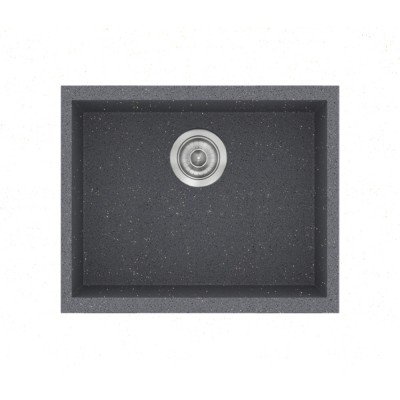 Νεροχύτης συνθετικός γρανίτη Sanitec Classic 341 50x40cm σε χρώμα 17. Metallic Silver