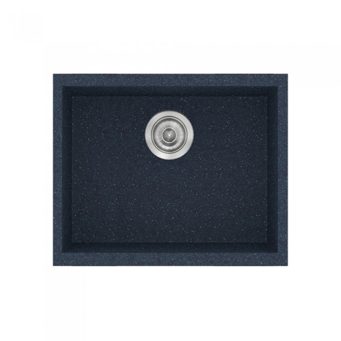 Νεροχύτης συνθετικός γρανίτη Sanitec Classic 341 50x40cm σε χρώμα 18. Granite Blue