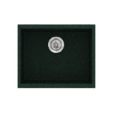 Νεροχύτης συνθετικός γρανίτη Sanitec Classic 341 50x40cm σε χρώμα 19. Granite Green