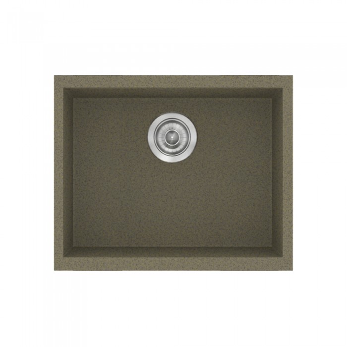 Νεροχύτης συνθετικός γρανίτη Sanitec Classic 341 50x40cm σε χρώμα 41. Granite Rust