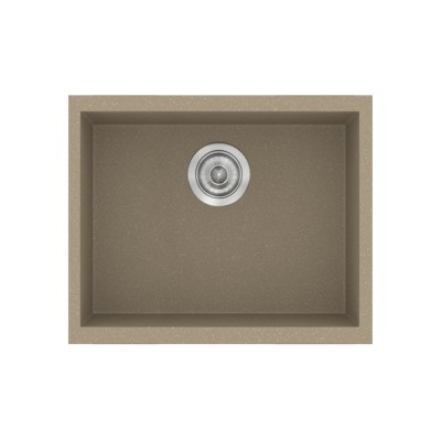 Νεροχύτης συνθετικός γρανίτη Sanitec Classic 341 50x40cm σε χρώμα 42. Granite Taupe